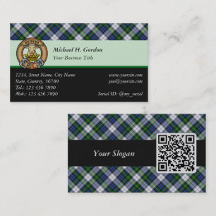 Clan Gordon habit Carte de visite Tartan