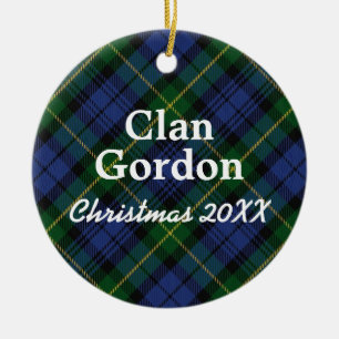 Clan Gordon Scottish Tartan Ceramic Ornament