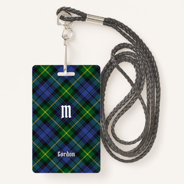 Clan Gordon Tartan Badge (Front with Lanyard)