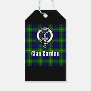 Clan Gordon Tartan Crest Gift Tags