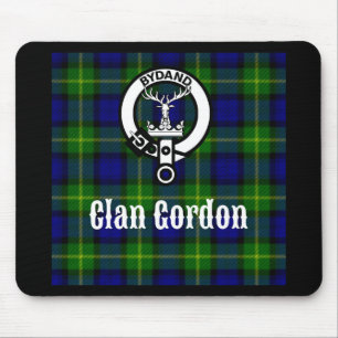 Clan Gordon Tartan Crest Mouse Pad