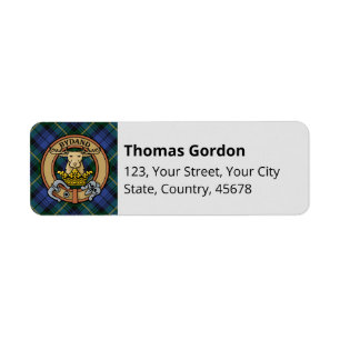 Clan Gordon Tartan Label