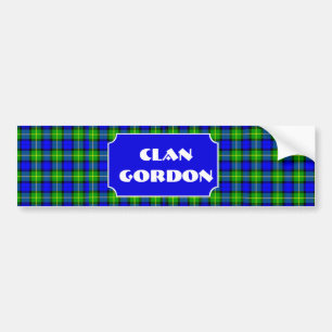 Clan Gordon Tartan Name Bumper Sticker
