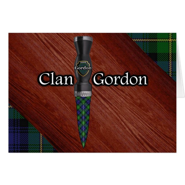 Clan Gordon Tartan Sgian Dubh Blade (Front Horizontal)