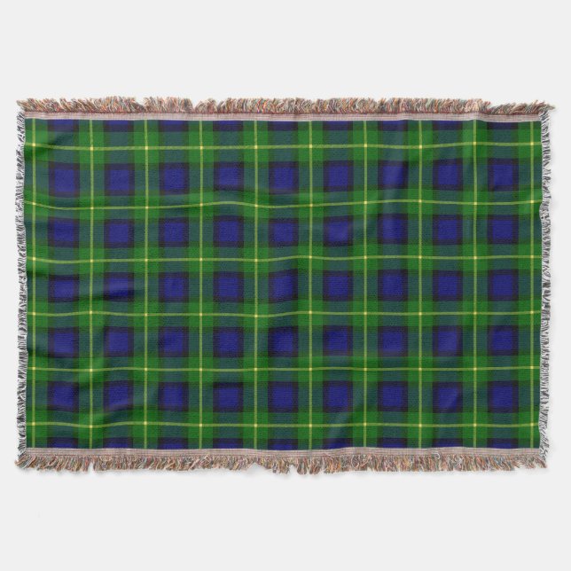 Clan Gordon Tartan Throw Blanket (Front)