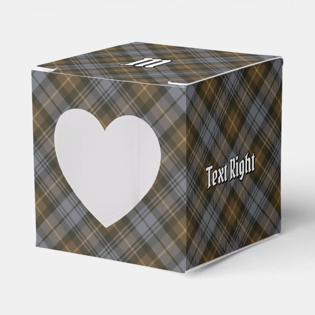 Clan Gordon Weathered Tartan Favour Box (Front Side)