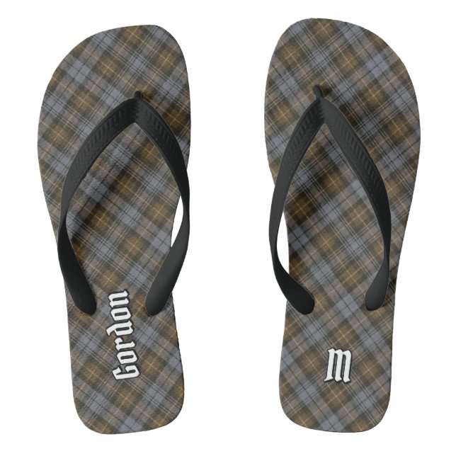Clan Gordon Weathered Tartan Flip Flops (Footbed)