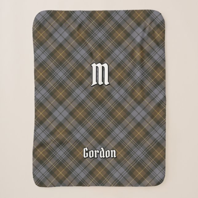 Clan Gordon Weathered Tartan Sherpa Blanket (Front)