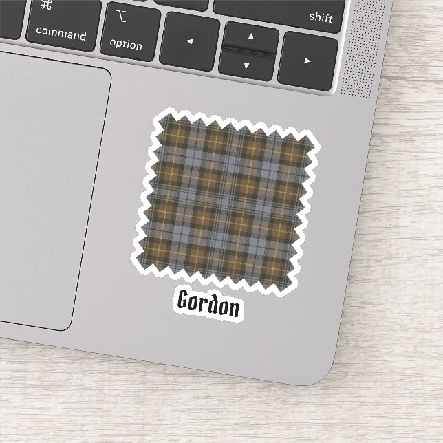 Clan Gordon Weathered Tartan Sticker (Detail)