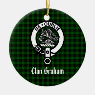 Clan Graham Crest Badge Personalized Ceramic Ornament