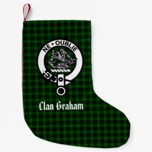 Clan Graham Crest Badge Personalized  Small Christmas Stocking