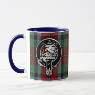 Clan Graham Crest & Red Tartan Mug