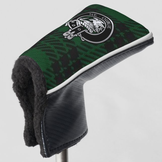 Clan Graham Crest & Tartan Golf Head Cover (3/4 Front)