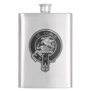 Clan Graham Crest & Tartan Hip Flask