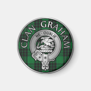 Clan Graham Crest & Tartan Magnet