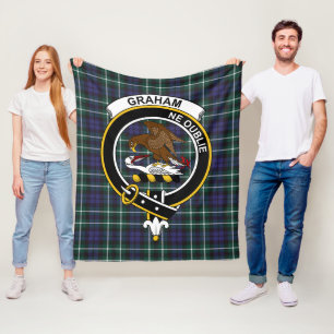 Clan Graham Of Montrose Modern Tartan Plaid Fleece Blanket