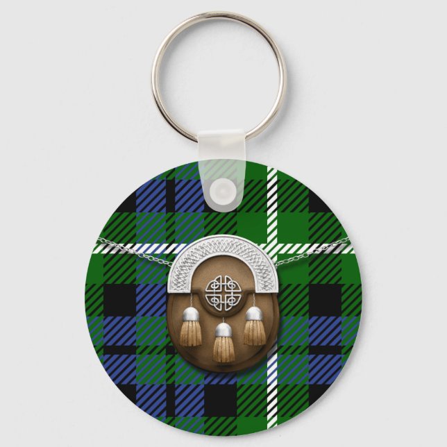 Clan Graham Tartan And Sporran Keychain (Front)