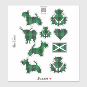 Clan Graham Tartan Sticker