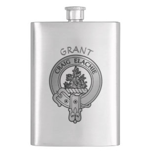 Clan Grant Crest Hip Flask