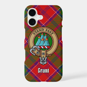 Clan Grant Crest over Tartan
