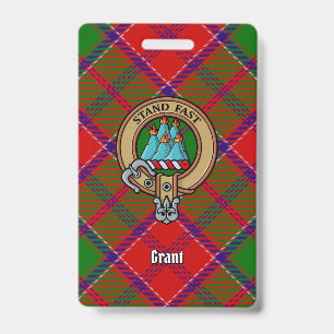 Clan Grant Crest over Tartan Badge