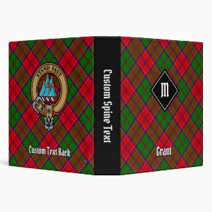 Clan Grant Crest over Tartan Binder