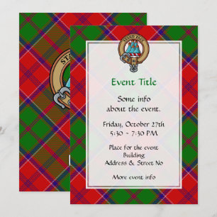 Clan Grant Crest over Tartan Invitation