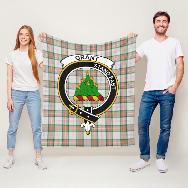 Clan Grant of Auchnarrow Tartan Plaid Fleece Blanket (In Situ)
