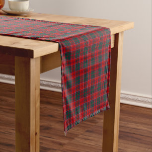 Clan Grant Red, Green, and Blue Scottish Tartan Short Table Runner