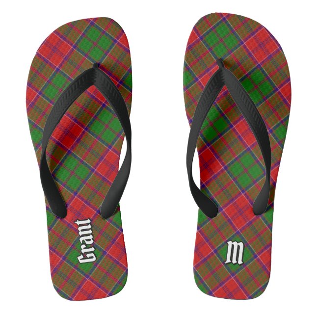 Clan Grant Tartan Flip Flops (Footbed)
