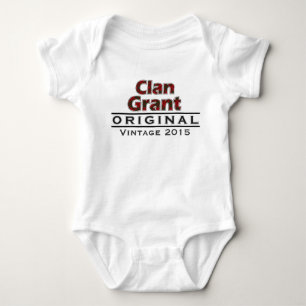 Clan Grant Vintage Customize Your Birthyear Baby Bodysuit