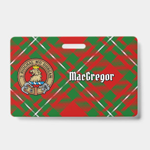 Clan Gregor Crest over Tartan Badge