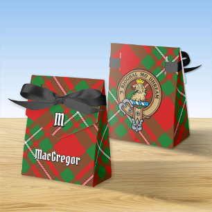 Clan Gregor Crest over Tartan Favour Box
