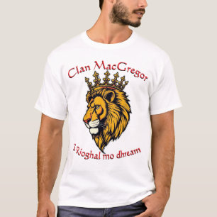Clan Gregor MacGregor Lion Head with Crown Design T-Shirt