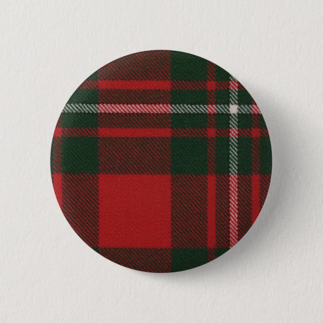 Clan Gregor Tartan Button (Front)