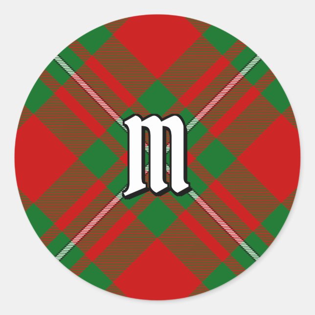 Clan Gregor Tartan Classic Round Sticker (Front)