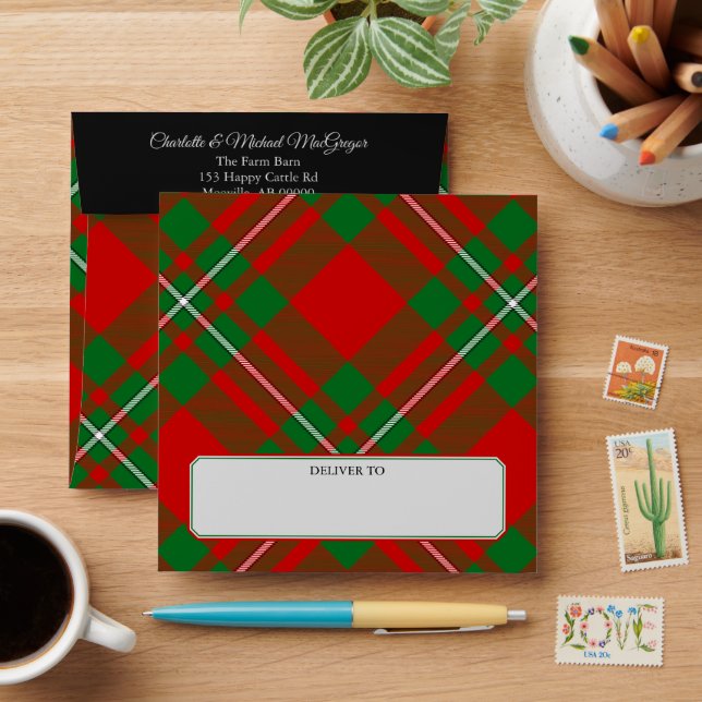 Clan Gregor Tartan Envelope (Desk)