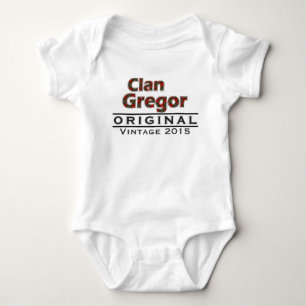Clan Gregor Vintage Customize Your Birthyear Baby Bodysuit