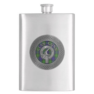 Clan Gunn Crest & Tartan Knot Flask