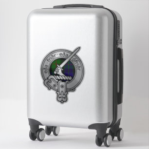 Clan Gunn Crest & Tartan (Old Norse) Sticker