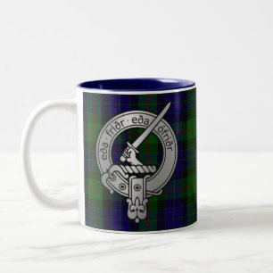Clan Gunn Crest & Tartan - Old Norse Two-Tone Coffee Mug