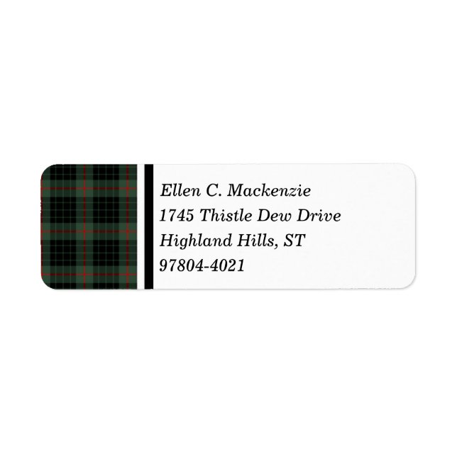 Clan Gunn Dark Green et Black Scottish Tartan (Devant)