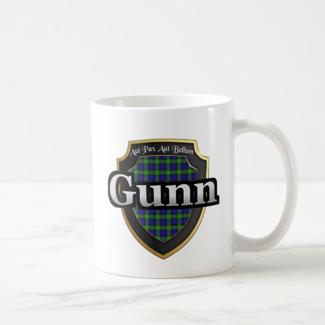 Clan Gunn Scottish Dynasty Tartan Mugs Cups (Right)