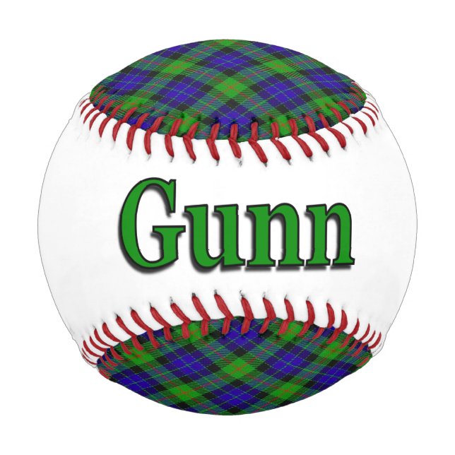 Clan Gunn Scottish Tartan Dreams Baseball (Front)