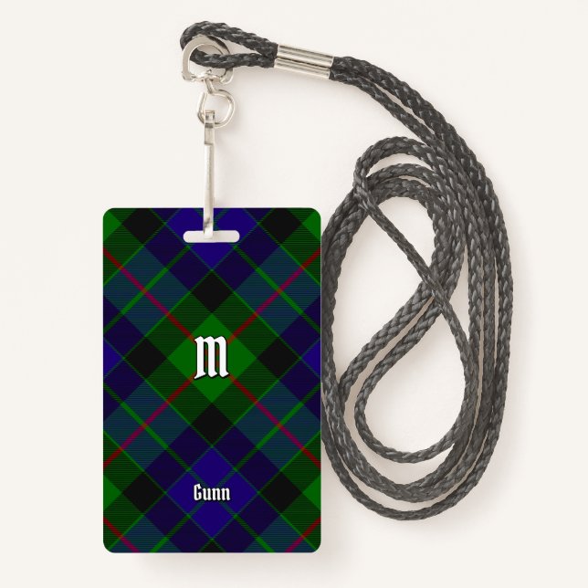 Clan Gunn Tartan Badge (Front with Lanyard)