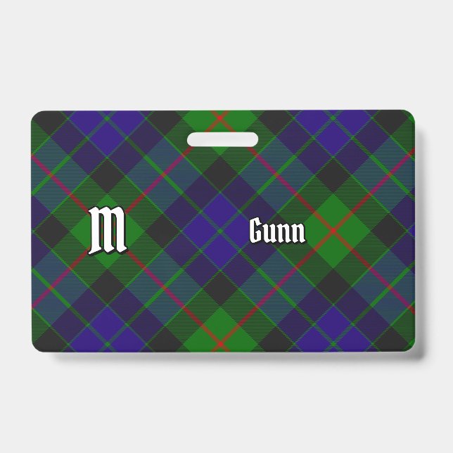 Clan Gunn Tartan Badge (Front)