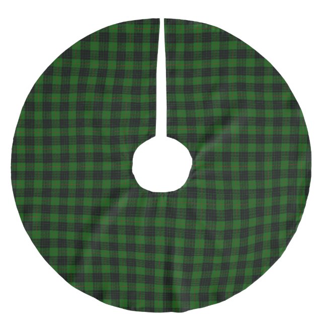 Clan Gunn Tartan Brushed Polyester Tree Skirt (Front)