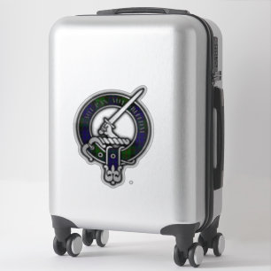 Clan Gunn Tartan Crest (Latin) Sticker