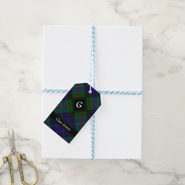 Clan Gunn Tartan Gift Tags (With Twine)
