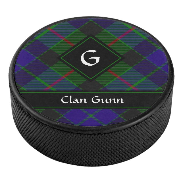 Clan Gunn Tartan Hockey Puck (3/4)